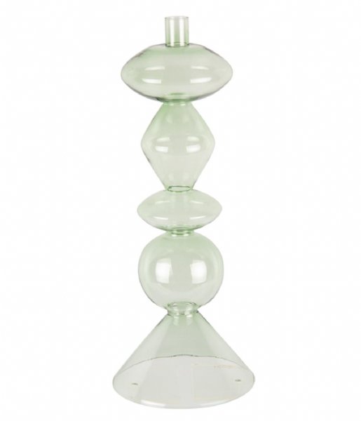 Present Time  Candle Holder Totem Glass Xl Jungle Green (PT3969GR)