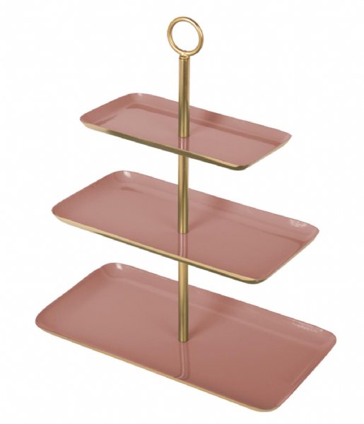 Present Time  Serving Platter Festive Iron Enamel Faded Pink (PT3993PI)