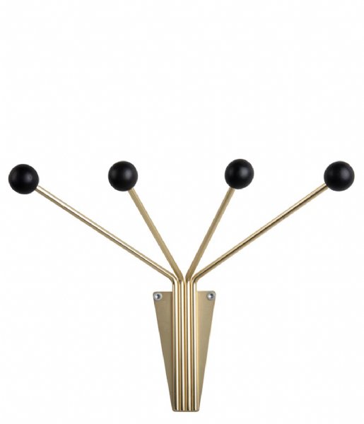 Present Time  Hat Rack Neptune Balls Small Gold with Black (PT4007BK)