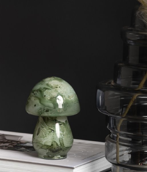 Present Time  Statue Blended Mushroom Glass Jungle Green (PT4016GR)