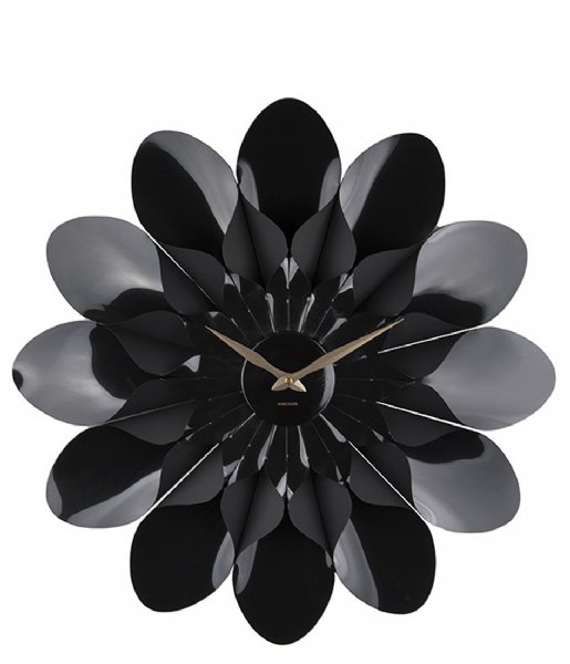 Karlsson  Wall Clock Flower Plastic Black (KA5731BK)