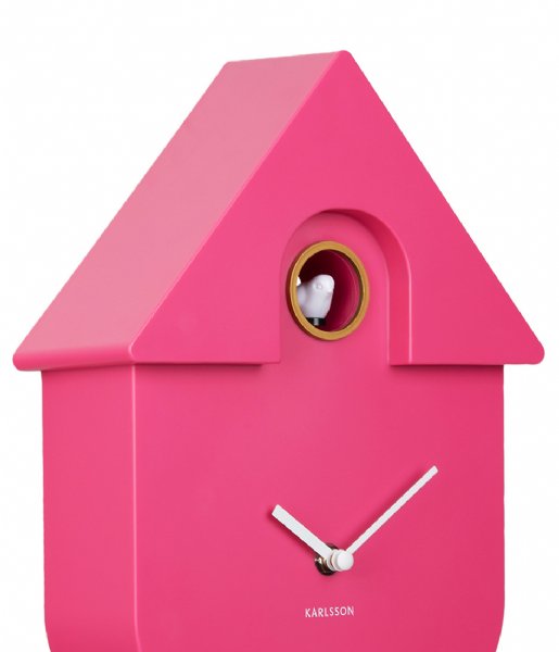 Karlsson  Wall Clock Modern Cuckoo ABS Bright Pink (KA5768BP)