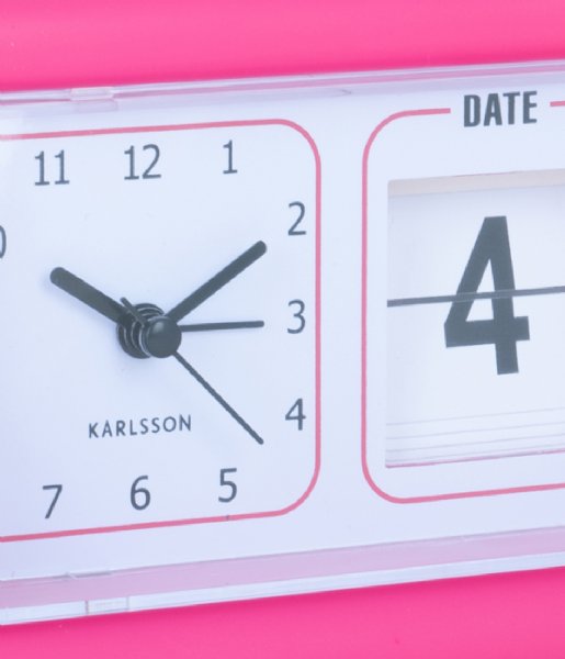Karlsson  Alarm Clock Data Flip Rubberized Bright Pink (KA5941BP)