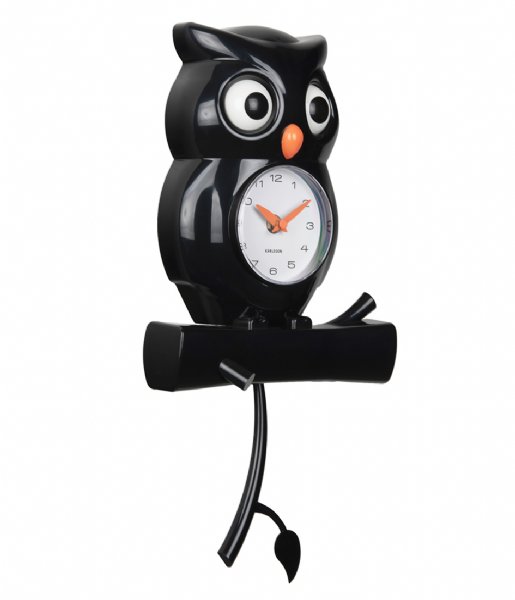 Karlsson  Wall Clock Owl Pendulum ABS Black (KA5965BK)