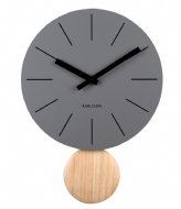 Karlsson Wall Clock Arlo Pendulum Dark Grey (KA5967GY)
