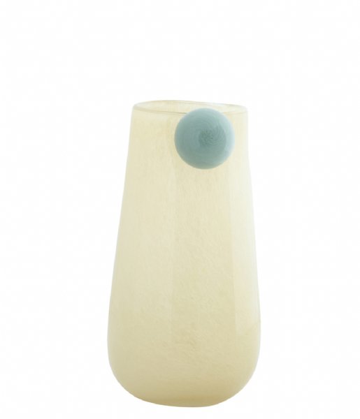 Present Time  Vase Bolita Glass Medium Soft Yellow Grayed Jade (PT4153LY)