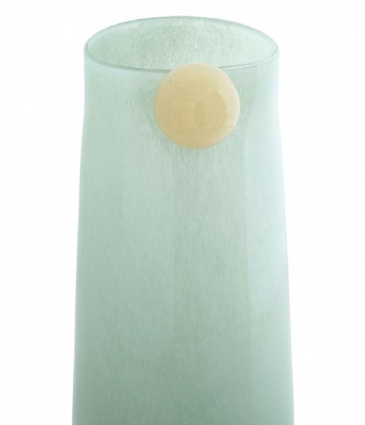 Present Time  Vase Bolita Glass Large Grayed Jade Soft Yellow (PT4154GR)