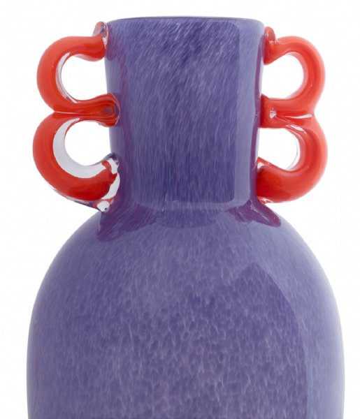 Present Time  Vase Fiesta Glass Large Bright Purple Orange (PT4190PU)