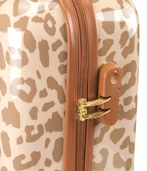Princess Traveller Walizki na bagaż podręczny Animal Print Small 55cm Creme panter