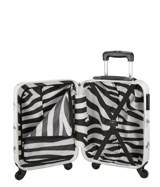 Princess Traveller Walizki na bagaż podręczny Trendy Animal Collection Zebra 55cm Wit