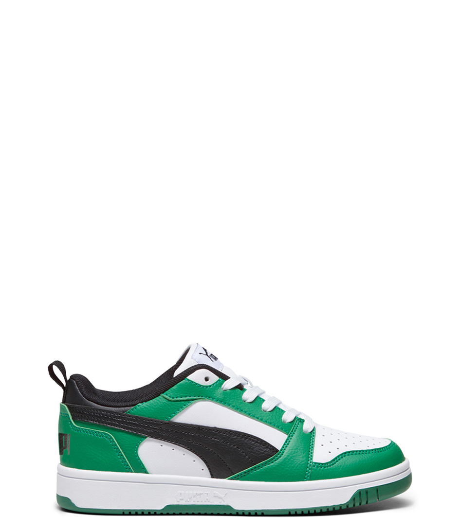 Puma Sneakers Rebound V6 Lo AC PS Puma White Puma Black Archive Green | The  Little Green Bag