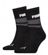 Puma New Heritage Short Crew Sock Unisex 2-Pack Black Black (004)