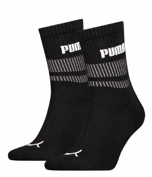 Puma  New Heritage Short Crew Sock Unisex 2-Pack Black Black (004)