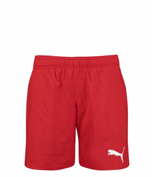 Puma  Swim Boys Medium Length Shorts 1P Red (003)