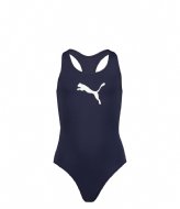 Puma Swim Girls Racerback Swimsuit 1P Navy (002)
