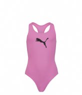 Puma Swim Girls Racerback Swimsuit 1P Pink Icing (004)
