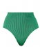 Puma  Swim Women Ribbed High Waist Brief Green Combo (002)
