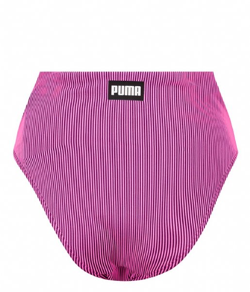 Puma  Swim Women Ribbed High Waist Brief Pink Combo (003)