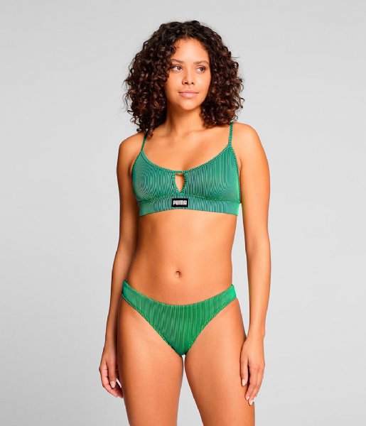 Puma  Swim Women Peek-A-Boo Top Green Combo (002)