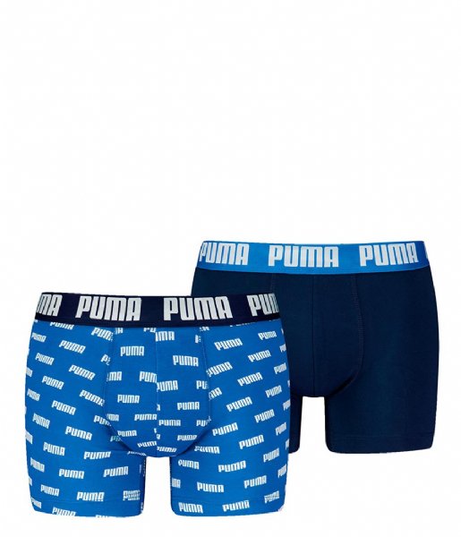 Puma  Everyday Aop Print Boxer 2-Pack Blue Combo (003)