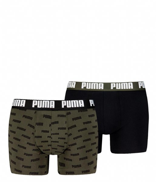 Puma  Everyday Aop Print Boxer 2-Pack Forest (005)