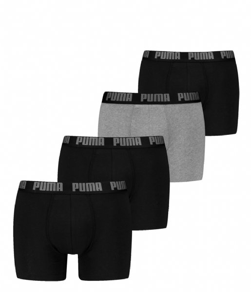 Puma  Everyday Boxer 4-Pack Black Grey (002)