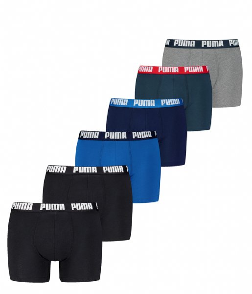 Puma  Everyday Boxer 6-Pack Blue Black (002)
