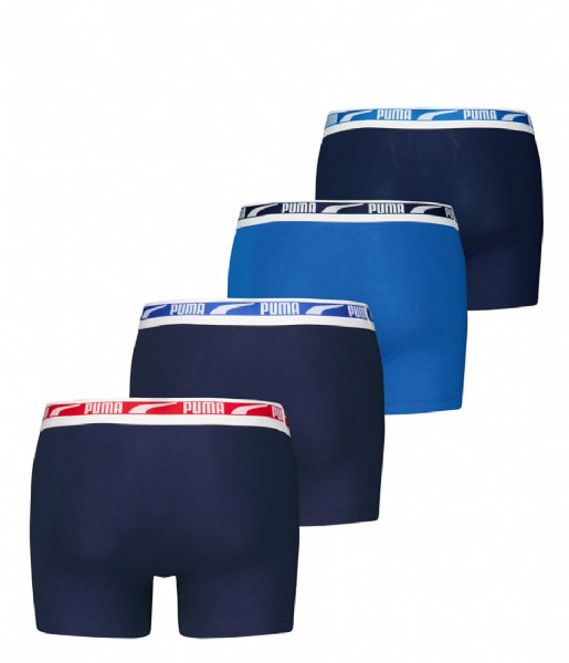Puma  Everyday Duo Logo Boxer 4-Pack Blue Combo (001)