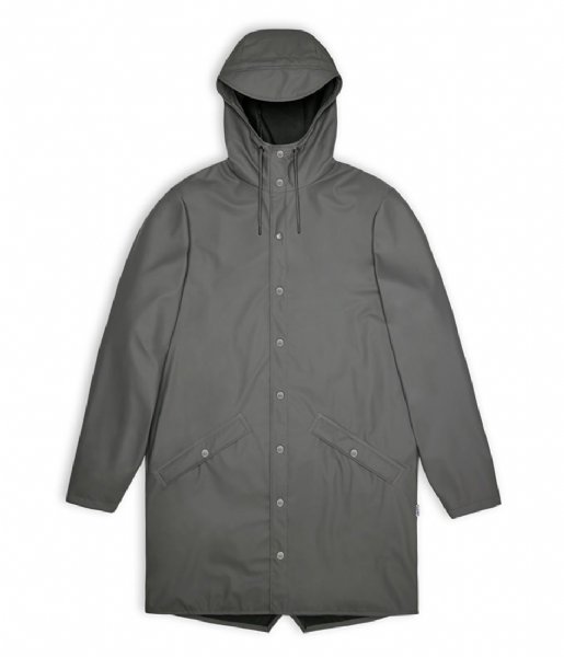 Rains  Long Jacket W3 Grey (13)