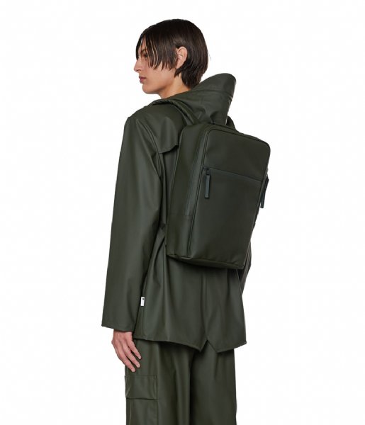 Rains  Book Backpack Green (03)