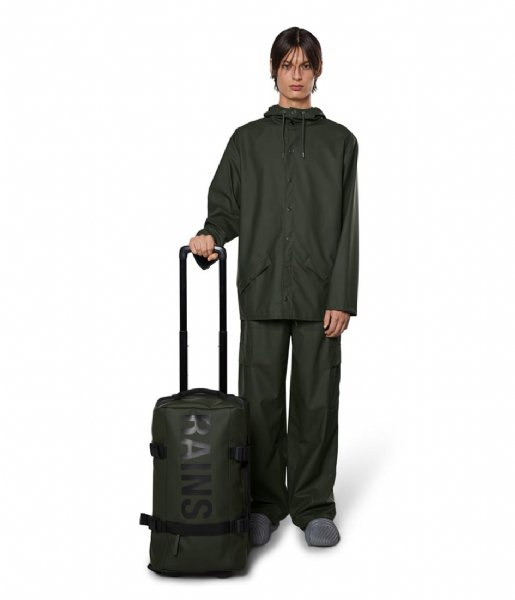 Rains Walizki na bagaż podręczny Travel Bag Small Green (03)