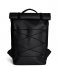 Rains  Velcro Rolltop Backpack Black (1)