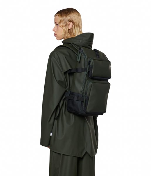 Rains  Trail Cargo Backpack Green (03)