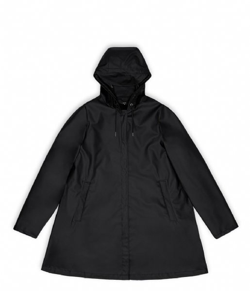 Rains  A-line Jacket Black (001)