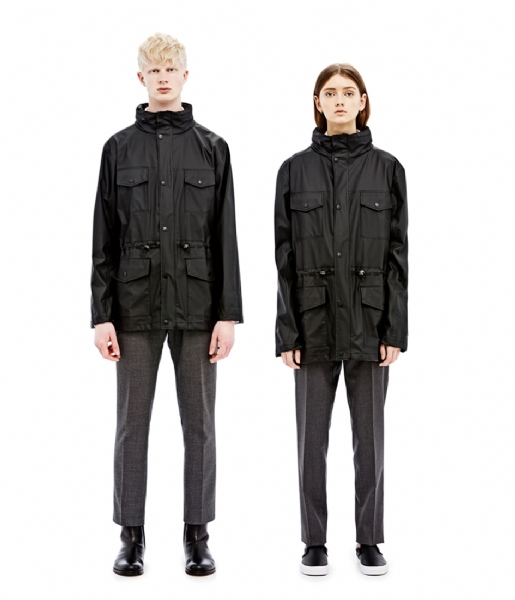 Rains Regenjas Four Pocket Jacket black (01) Rains Regenjas Four Pocket Jacket black (01)