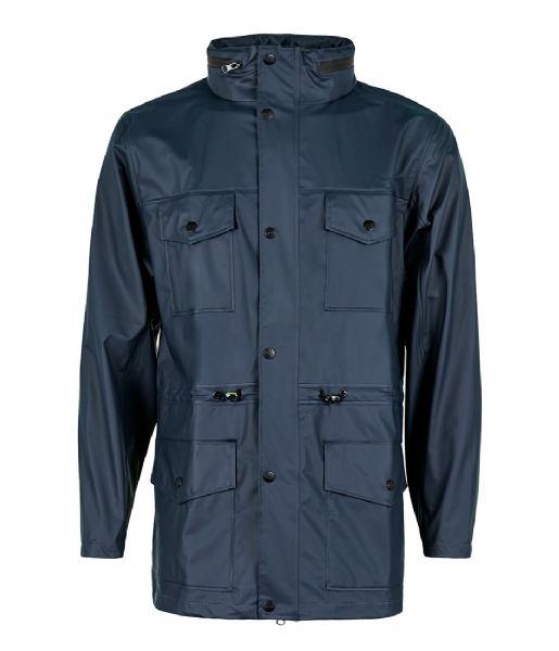 Rains Regenjas Four Pocket Jacket blue (02) Rains Regenjas Four Pocket Jacket blue (02)