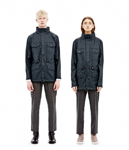 Rains Regenjas Four Pocket Jacket blue (02) Rains Regenjas Four Pocket Jacket blue (02)