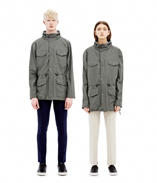 Rains Regenjas Four Pocket Jacket grey (13) Rains Regenjas Four Pocket Jacket grey (13)