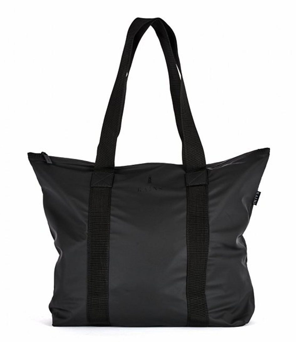 Rains Travel bag Tote Bag Rush black (01) | The Little Green Bag