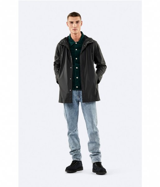 Rains Regenjas Short Coat black (01) Rains Regenjas Short Coat black (01)