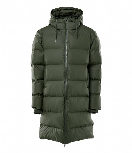 Beoordeling Volwassenheid Geliefde Rains Winterjas Long Puffer Jacket green (03) | The Little Green Bag