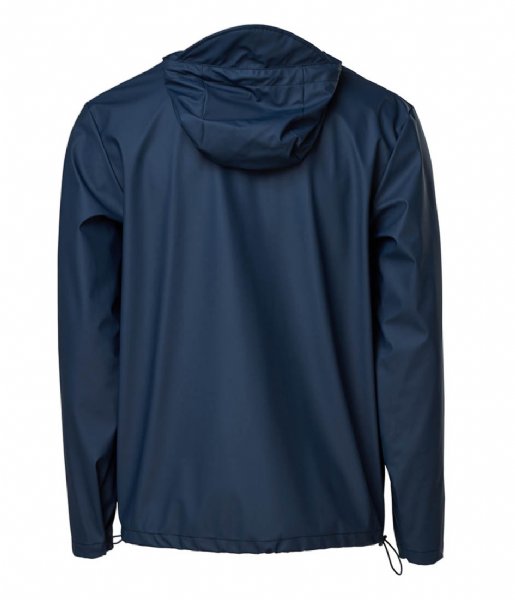 Rains Regenjas Short Hooded Coat Blue (02) Rains Regenjas Short Hooded Coat Blue (02)