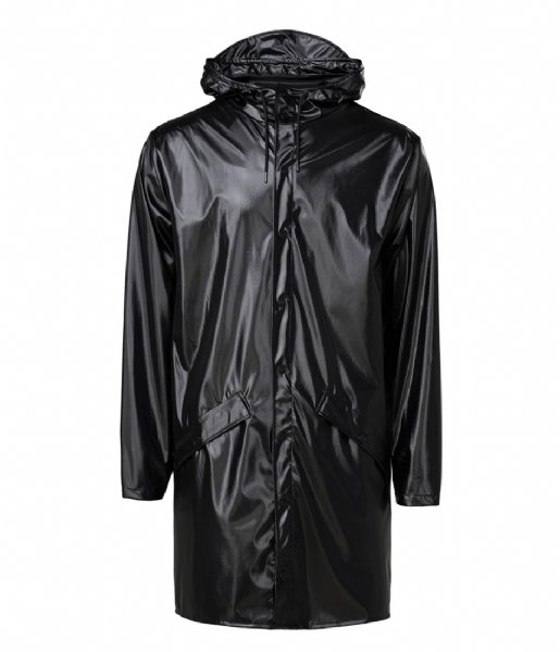 Rains  Long Jacket Shiny Black (76)