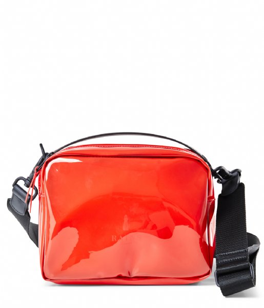 Rains  Transparant Box Bag glossy red (39)