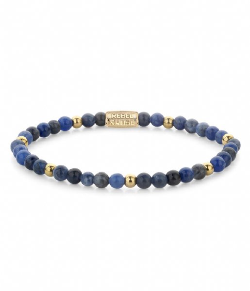Rebel and Rose  Midnight  Blue 18 ct yellow gold ionplated 4mm Midnight Blue