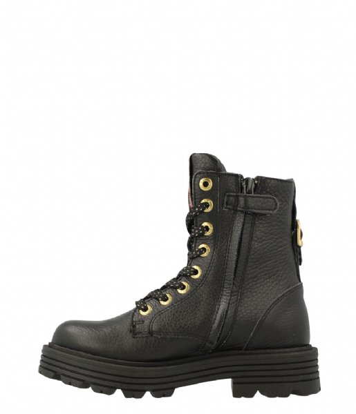 Red-Rag  Girls Mid Boot Laces Black Nappa (922)