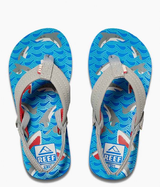 Reef Slippers Little Ahi blue shark Reef Slippers Little Ahi blue shark