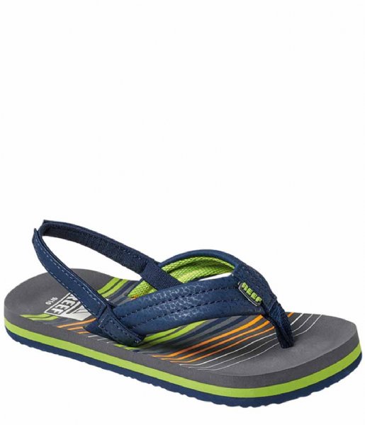 Reef Slippers Little Ahi stripe green Reef Slippers Little Ahi stripe green
