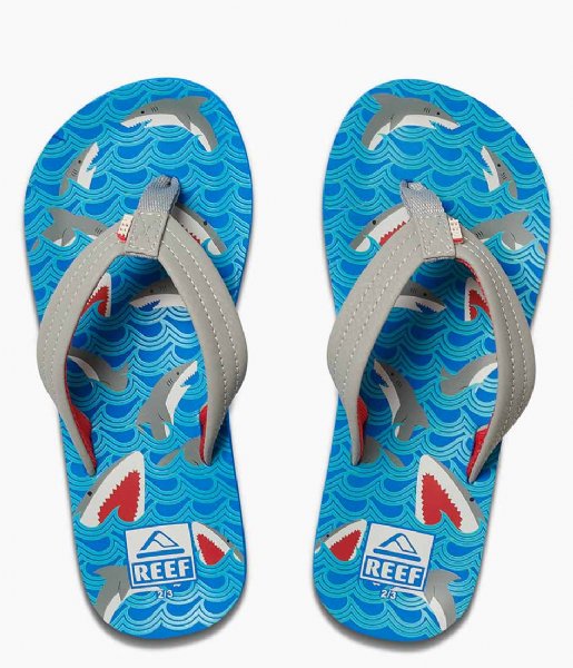 Reef Slippers Kids Ahi blue shark Reef Slippers Kids Ahi blue shark