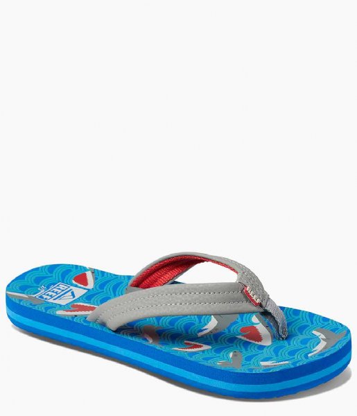 Reef Slippers Kids Ahi blue shark Reef Slippers Kids Ahi blue shark
